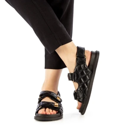 Minda fekete női szandál