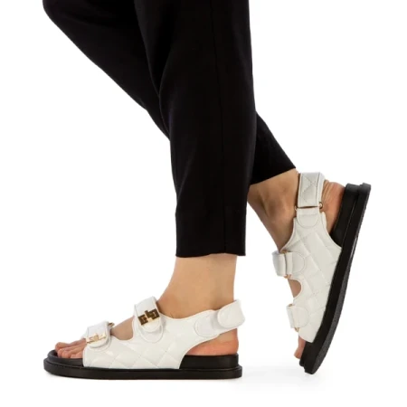 Minda fehér női szandál