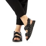 Alfa fekete női szandál