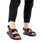 Alfa fekete női szandál