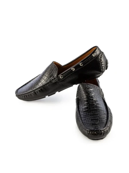 Down fekete férfi mokaszin