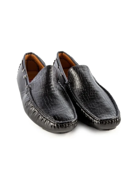 Zano fekete férfi mokaszin