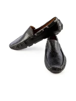 Zano fekete férfi mokaszin