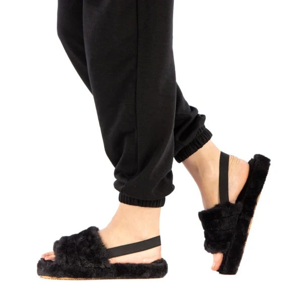 Khali fekete női papucs