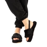 Khali fekete női papucs