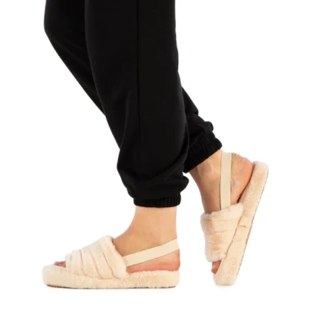 Khali bézs női papucs