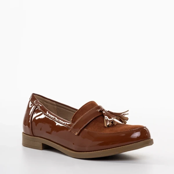 Simy női camel színű műbőr mokaszin