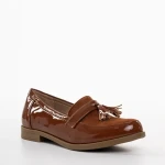 Simy női camel színű műbőr mokaszin