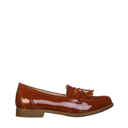 Simy női camel színű műbőr mokaszin