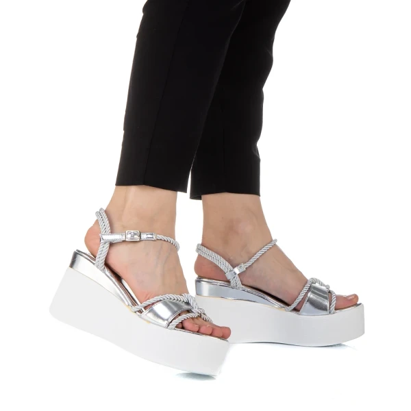 Zephira ezüst női szandál