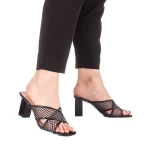 Evirela fekete női papucs