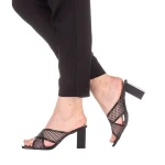 Evirela fekete női papucs