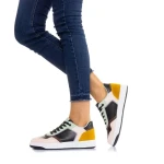 Aimee fekete és camel női sportcipő