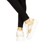 Biona fehér és khaki női sportcipő