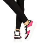 Biona fehér és rózsaszín női sportcipő