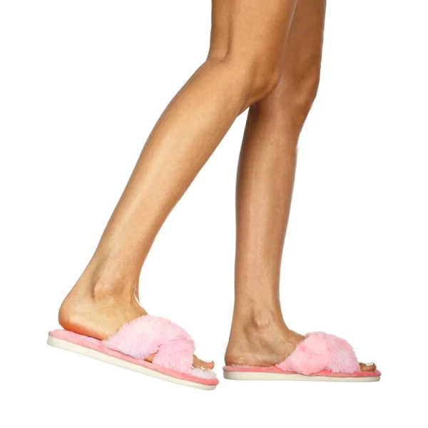 Női papucs Zaya rózsaszín és lila színben