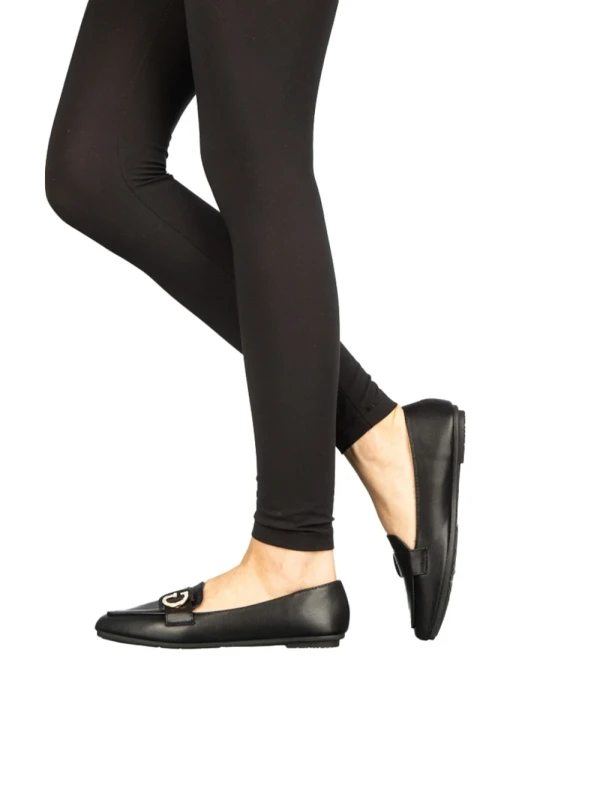 Komi fekete női mokaszin