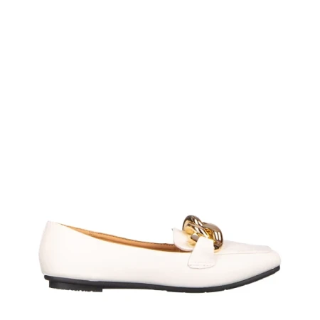 Gionia fehér női mokaszin