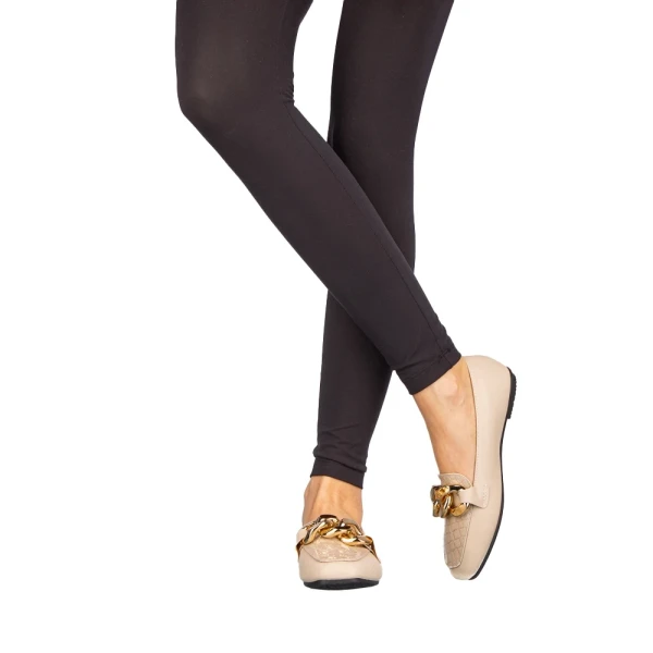 Gionia bézs női mokaszin