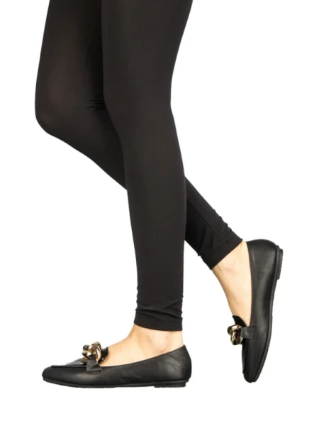 Gionia fekete női mokaszin