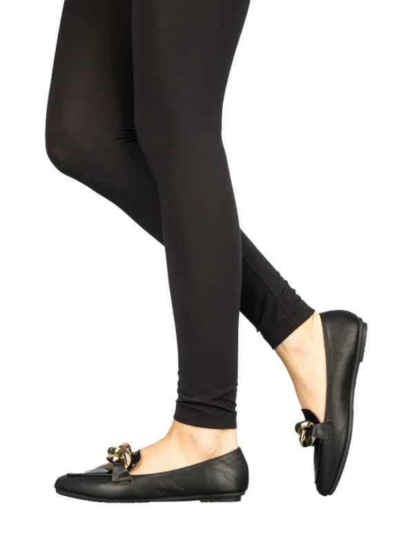 Gionia fekete női mokaszin