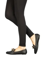 Gionia fekete női mokaszin