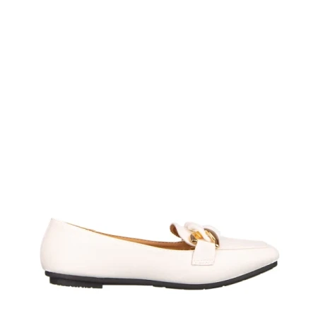 Norita fehér női mokaszin