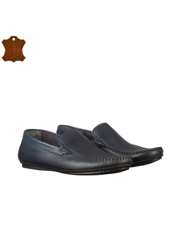 Vormes kék férfi mokaszin