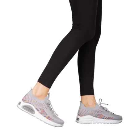 Ikel fekete női sportcipő szövetből