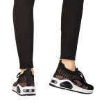 Ikel fekete-fehér női sportcipő szövetből