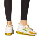 Sárga női sportcipő műbőrből és szövetből Tursa