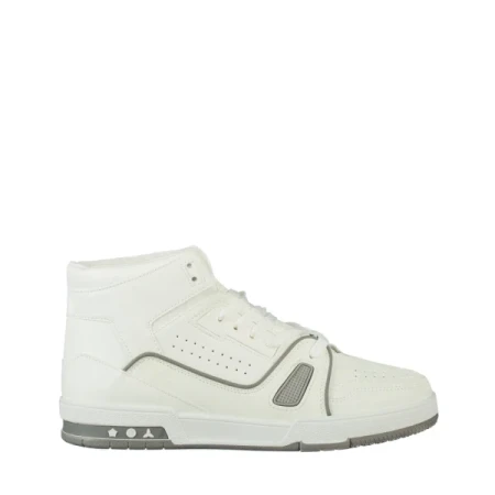 Lionari fehér férfi sportcipő, műbőrből készült