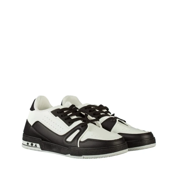 Mezon műbőr fekete férfi tornacipő