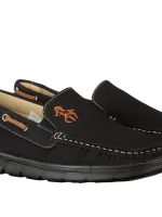 Tope férfi fekete mokaszinok műbőrből Tope