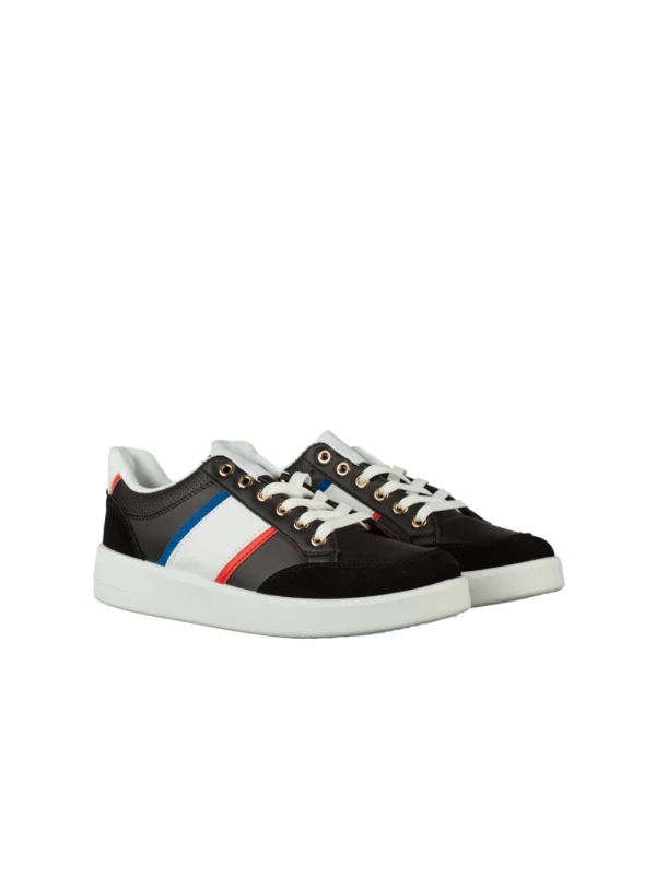 Zurano műbőr fekete férfi tornacipő