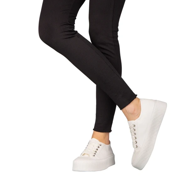 Tranta női fehér textil tórnacipő