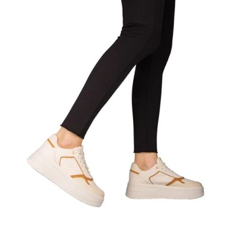 Medar női bézs műbőr sportcipő