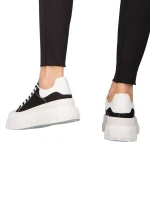 Abon női fekete textil edzőcipő