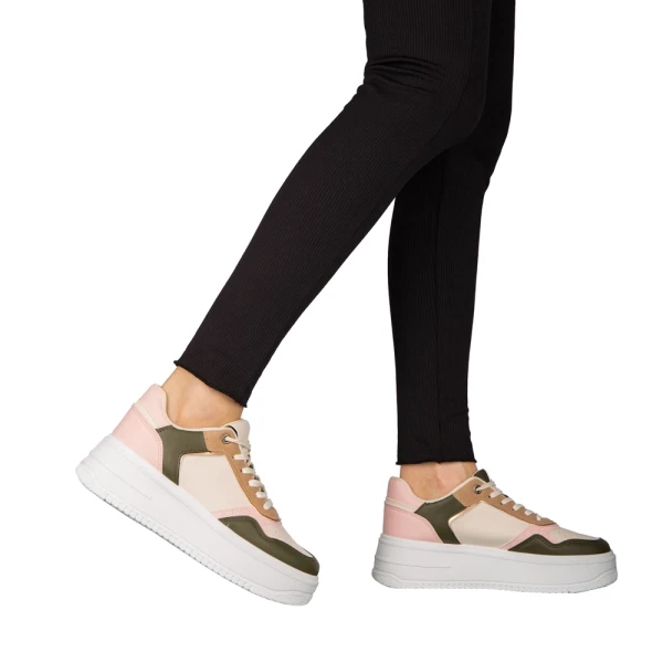 Medar női zöld műbőr sportcipő