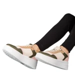 Medar női zöld műbőr sportcipő