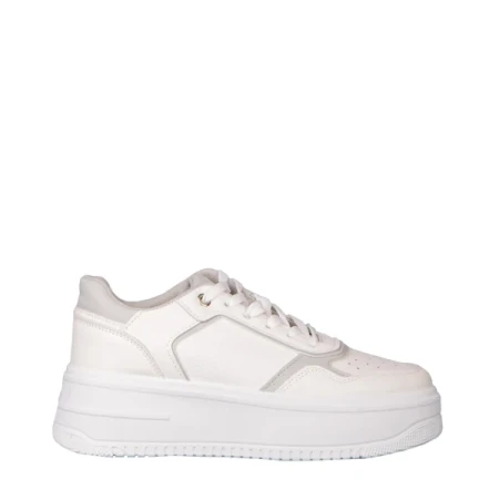 Medar női fehér műbőr sportcipő