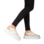 Orozo női bézs sportcipő műbőrből