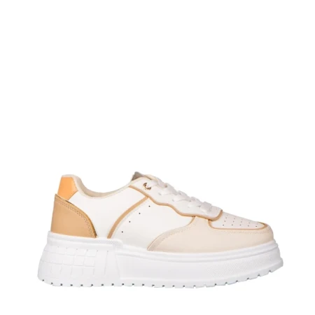 Orozo női bézs sportcipő műbőrből