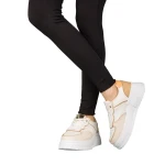 Orozo női bézs sportcipő műbőrből