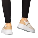 Orozo női bézs sportcipő műbőrből