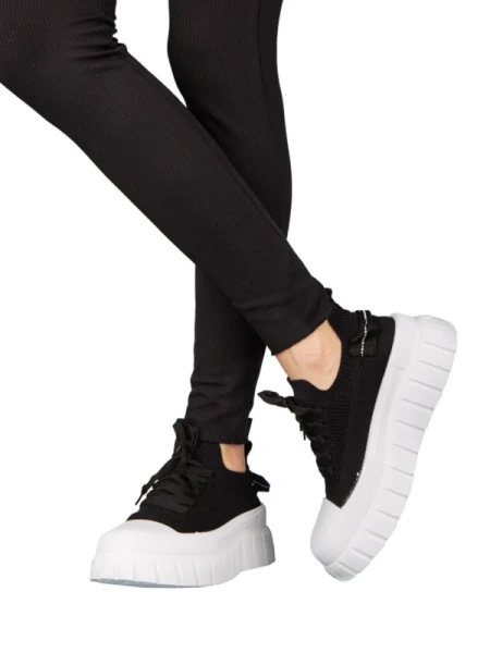 Pope fekete textil női tornacipő