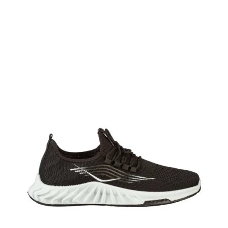 Stroben férfi fekete sportcipő textilből