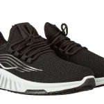 Stroben férfi fekete sportcipő textilből