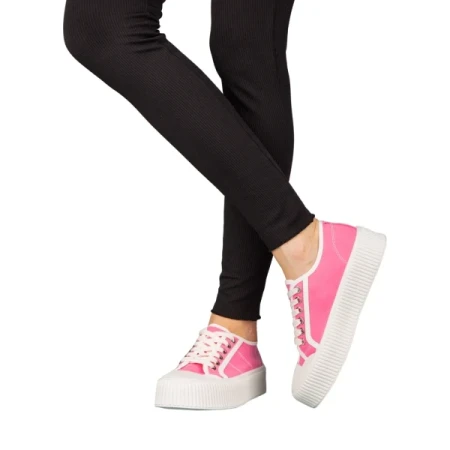 Tranta női rozsaszin textil tórnacipő