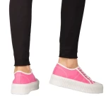 Tranta női rozsaszin textil tórnacipő